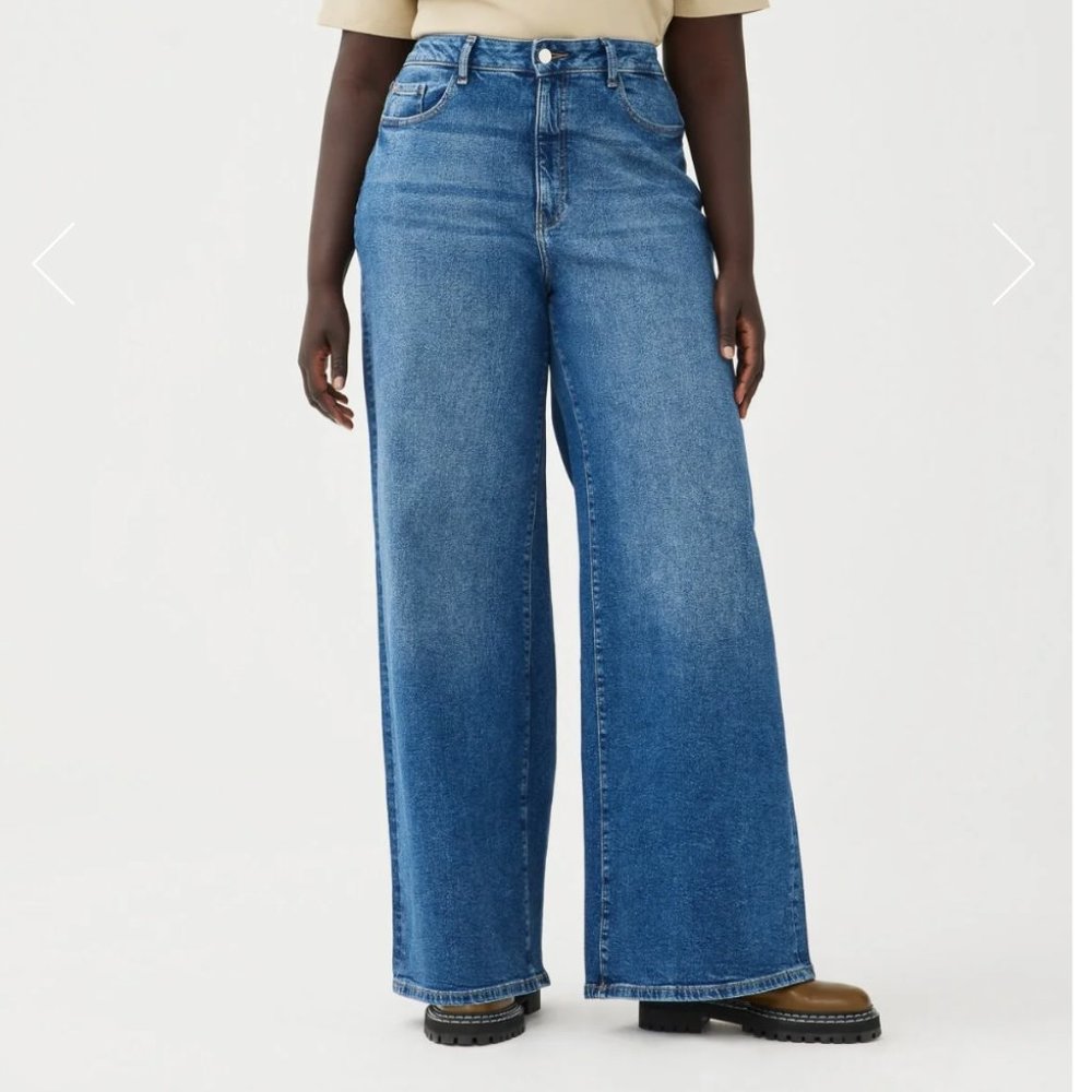 NWT Warp & Weft NCE Wide Leg Jeans in Cotta Size 16